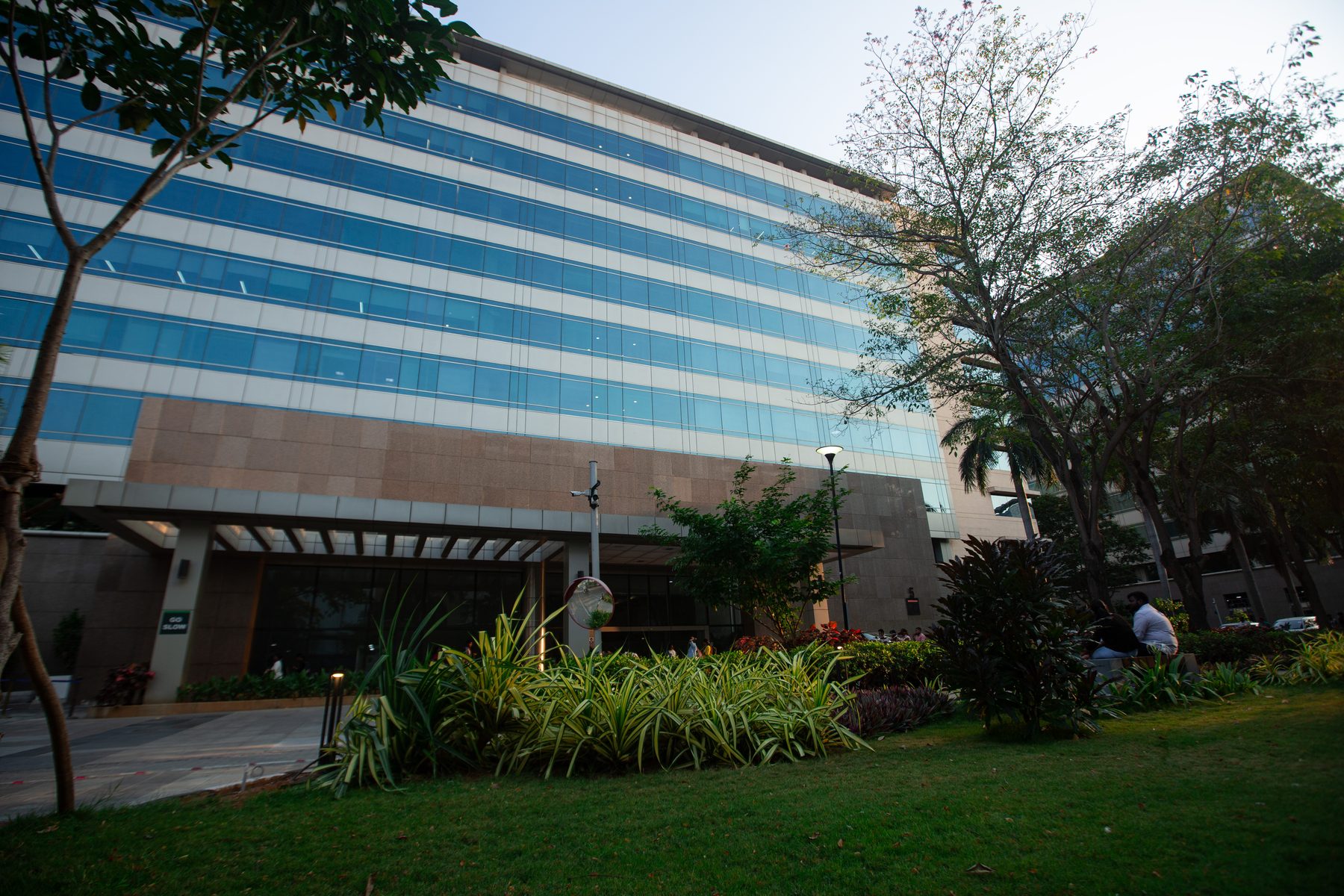Glass building
